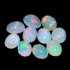 Natural Ethiopian opal 8x6mm oval cabochon